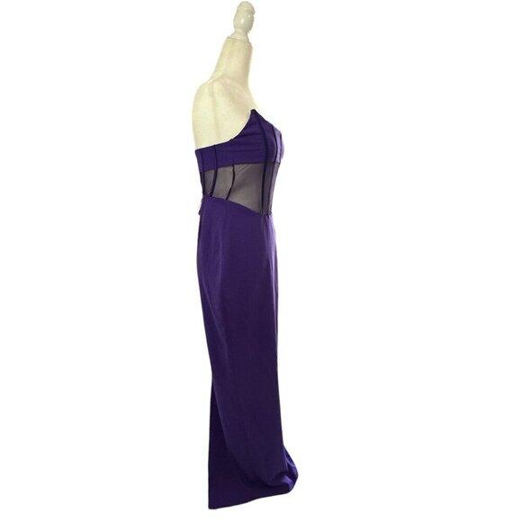retrofete Corset Dress in Purple Small New Womens Celebrity Maxi Gown - Picture 6 of 14